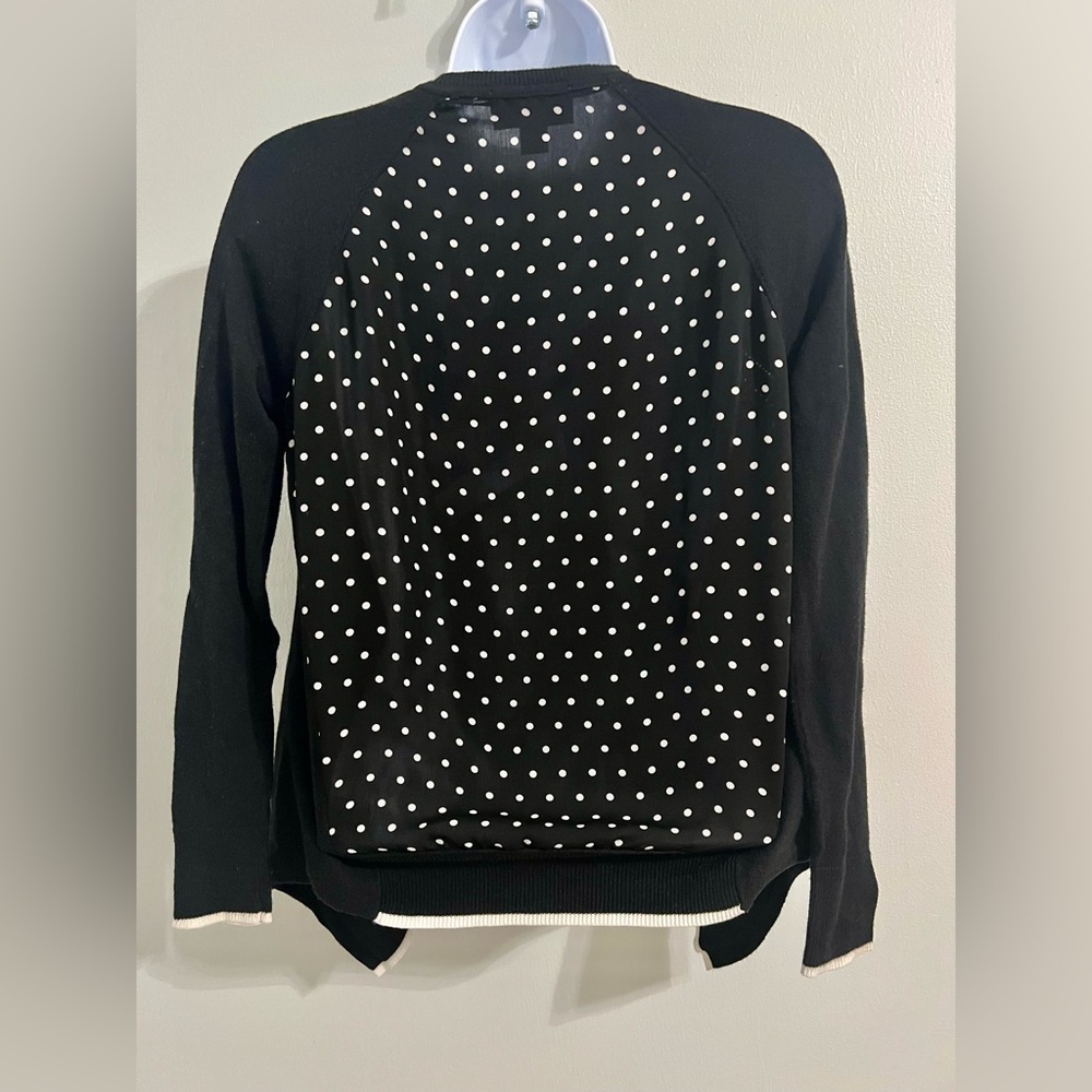 Black Polka Dot Long Sleeve CARDIGAN XS